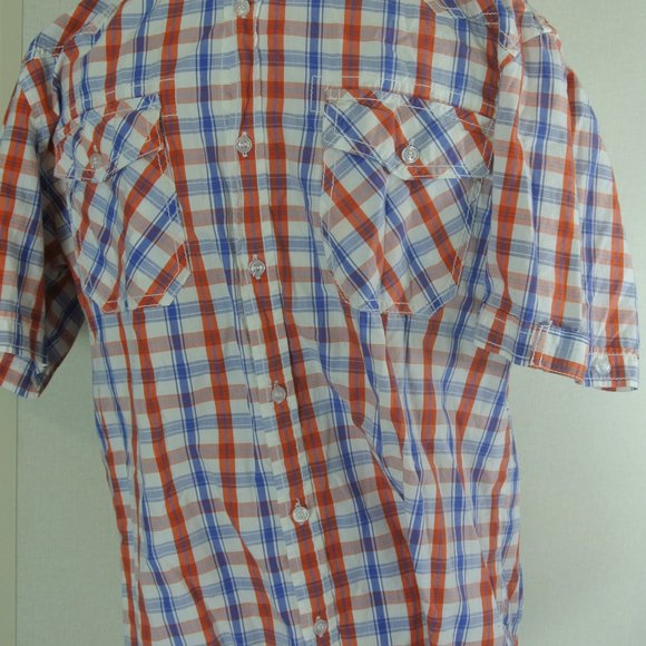 Forever 21 Mens Fitted Fall Autumn Colors Button - Picture 10 of 16